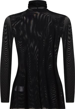 Blanca Vita Womens Turtleneck Top Tunvera Black Tulle Polyamide Sweater
