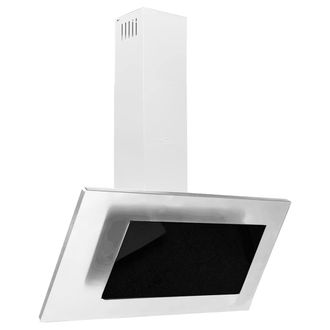 vidaXL Vidaxl - Campana Extractora Acero Inox Y Vidrio Templado Plateado 90 Cm