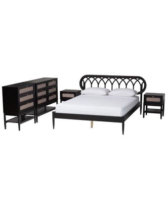 Baxton Studio Florica Art Deco Queen 5Pc Bedroom Set