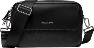 Michael Kors Hudson Crossbody tas van geperforeerd leer - Heren - Schoudertassen - Zwart - ONE Size - Leer - Tassen