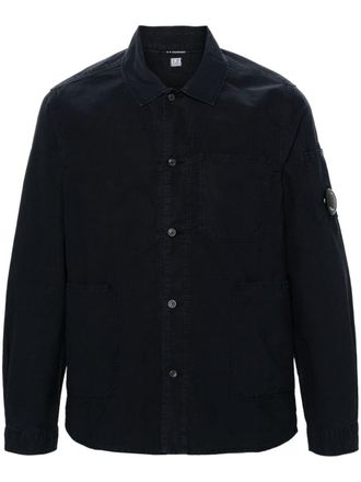 C.P. Company Giacca-camicia con applicazione - Blu