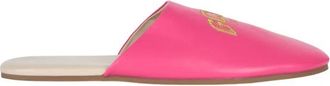 GCDS Slippers met logo - Dames - Pantoffels - Roze - 40 EU - Leer - Schoenen