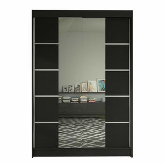 Mirjan24 Mobilier1 - Armario Closico 151, Negro, 200x120x58cm, Puertas De Armario: Correderas, N&uacute;mero De Estantes: 0