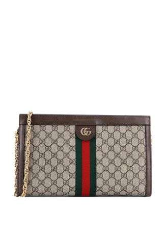 Gucci Ophidia Chain GG Coated Canvas Medium shoulder bag - Bruin