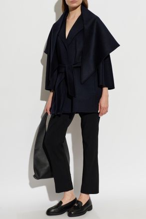 Max Mara Cashmere Coat Detto, Womens, Navy Blue