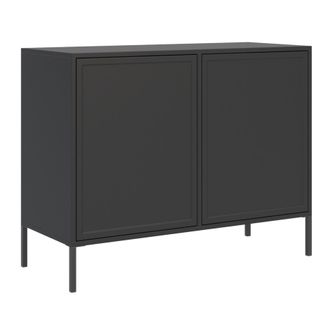 Selsey Selsey Velveto - Aparador De 2 Puertas - Negro, 100 Cm