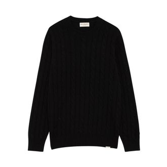 Roy Rogers Maglione Girocollo a Treccia - - Knitwear - Uomo - Nero - XL