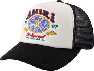 Amiri Wave Foam Trucker Cap - Heren - Petten - Zwart - ONE Size - Leer - Accessoires