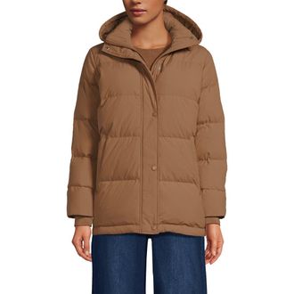 Lands End Wide Channel 600 Down Puffer Jacket in Toasted Peanut at Nordstrom, Size X-Small P