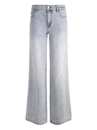 Alice & Olivia Amazing embellished jeans - women - Cotton/Elastane - 24 - Grey