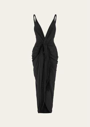 16Arlington Wye Plunge Midi Dress