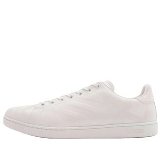 Burberry 26 Embossed Check Leather Set Sneakers Porcelain White 81193131