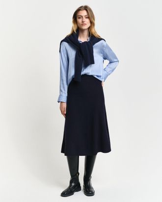 GANT Women Superfine Lambswool Skirt (XXL) EVENING BLUE