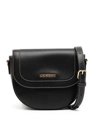 Love Moschino logo-lettering crossbody bag - women - Calf Leather - OS - Black