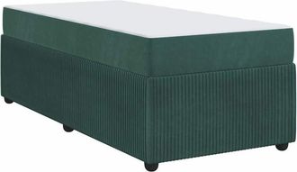 vidaXL Vidaxl - Estructura De Cama Con Colch&oacute;n Verde Oscuro 90 X 200 Cm