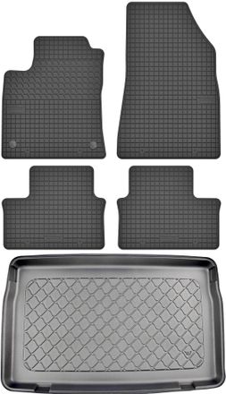 OEM Renault Clio V Hatchback Desde Septiembre De 2019. Juego De Alfombrillas De Goma Para Coche Y Alfombrilla Para Maletero