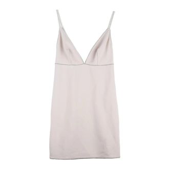 Elisabetta Franchi Short Dresses, female, Beige, Size: 2XS Tubino Dress