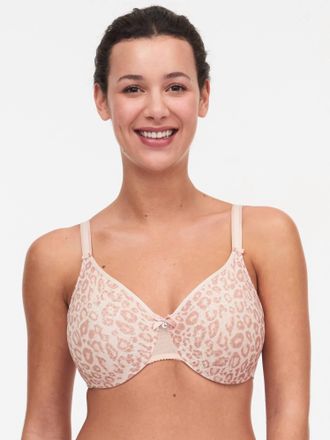 Chantelle Underwire Non Contour Full Coverage Bra In Neutral Leopard