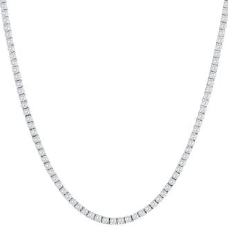 Pompeii3 10Ct TW Lab Grown Diamond Tennis Necklace 14K White Gold 18