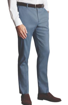 CHARLES TYRWHITT Smart Texture Pants in Airforce Blue at Nordstrom, Size 4032