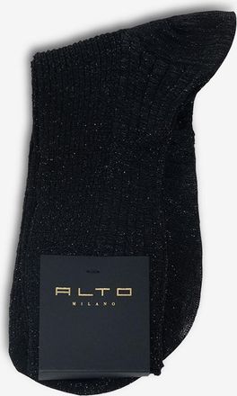 Alto Milano Gerippte Lurexsocken Camilla