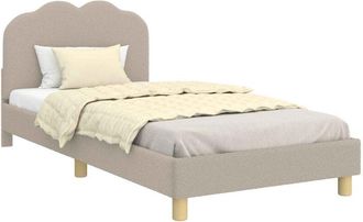 vidaXL Cama Para Ni&ntilde;os Con Cabecero Gris Claro 90 X 200 Cm Vidaxl