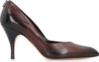 Miu Miu Womens Pumps Calfskin Dark Brown High Heel Shoes