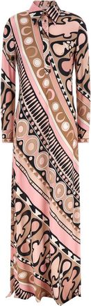 Pucci Pink Soleil Print Chemisier Dress