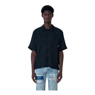 Gallery Dept. Short Sleeve Shirts, male, Black, Size: XL Pleated Shirt
