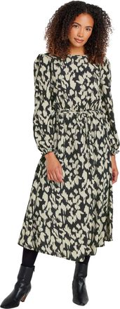 M&Co Womens Animal Print Smock Dress - Womens Black