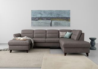 Sit&more Wohnlandschaft »Mellum U-Form« Federkern, wahlweise mit Bettfunktion, Stauraum und Armteilfunktion