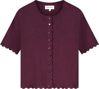Fab By Fabienne Chapot Scarlett Short Sleeve Cardigan - Dames - Vesten - Rood - XL - Truien & Vesten