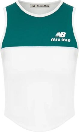 Miu Miu Top T&eacute;cnico El&aacute;stico - Sport - Mujer - Multicolor - XL