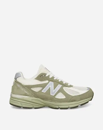 New Balance Made in USA 990v4 Sneakers Olive Leaf / Permafrost / Light Olive