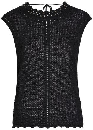 Isabel Marant Metorie Bead-embellished Crochet top - Black - 34 (UK6 / XS)