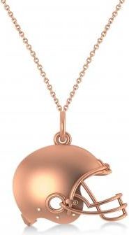 Allurez Football Helmet Charm Mens Pendant Necklace 14K Rose Gold