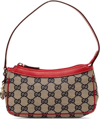 Gucci 2000-2015 GG Canvas shoulder bag - Marrone