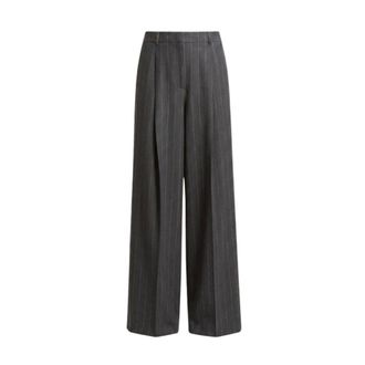 PESERICO Wide Broeken - Dames - Broeken - Grijs - Maat: XS