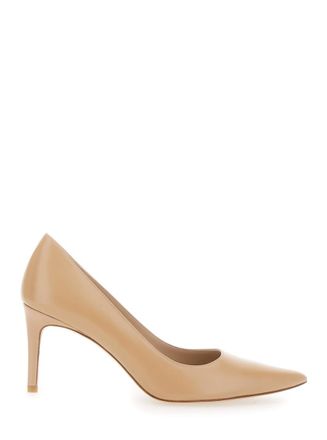 Stuart Weitzman Beige Leather Power Pumps