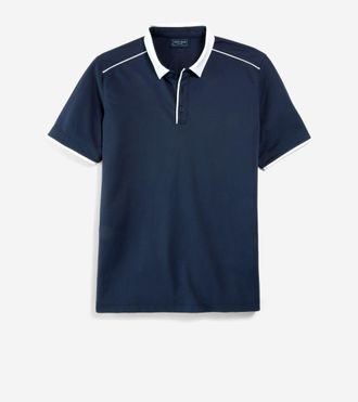 Cole Haan Mens Trafton Polo Shirt - Blue Size Medium