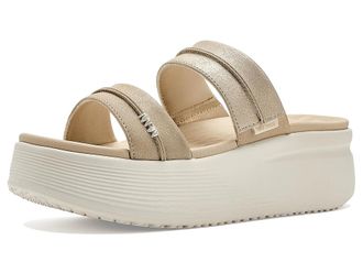 Hey Dude Austin Slide Classic Womens Wedge Shoes Champagne Metallic : 10 M, Synthetic