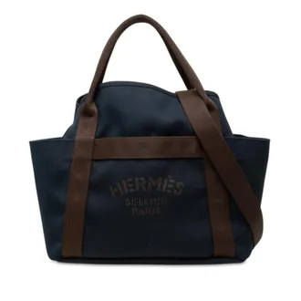 Herm&egrave;s Pre-owned Hermes Toile Sac de Pansage Grooming Bag Unisex OHK2UMVYP8UOS4UZ