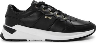 HUGO BOSS Womens Skylar Trainer in Black - Size UK 3
