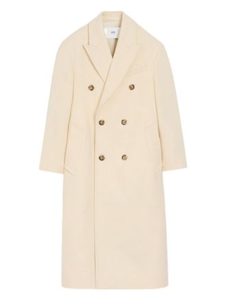 Ami Off White Long double-breasted coat