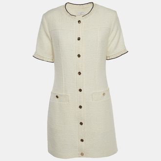 Sandro White Tweed Molly Mini Dress