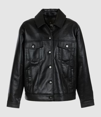 Anine Bing Veste Rory Black Recycled Leather