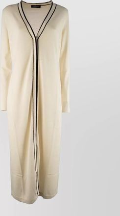 Fabiana Filippi knitwear long length contrast trim v neck