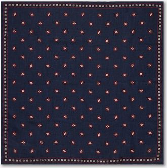 Brunello Cucinelli Seideneinstecktuch mit Rautenmotiven