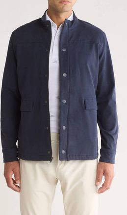 Travis Mathew Cloud Denim Full Zip Jacket In Blue Nights