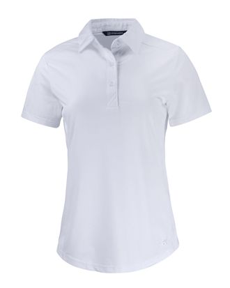 Cutter & Buck Prospect Textured Stretch Womens Short Sleeve Polo Shirt